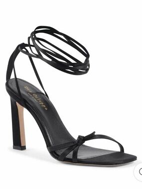 Dee Ocleppo Satin Nero Lace Up Dress Sandal. New with box, bag size 41/10